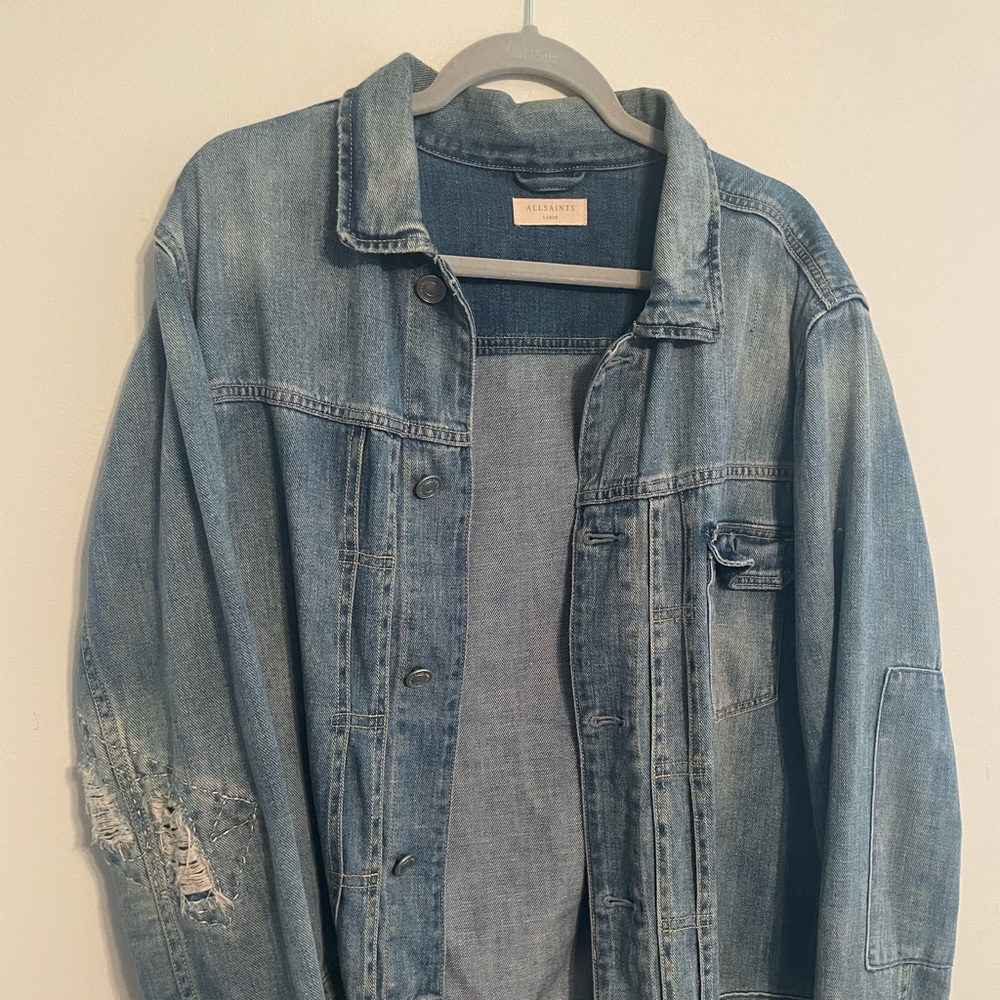 All Saints Men’s Distressed Denim jacket
